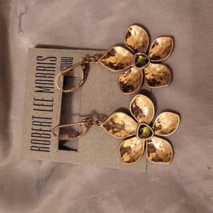 Robert Lee Morris Gold Floral Earrings